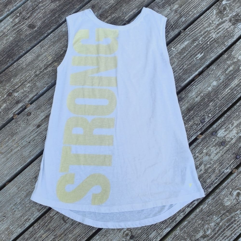 Old Navy Womens Sz Large Tank Top Graphic Muscle Lime STRONG